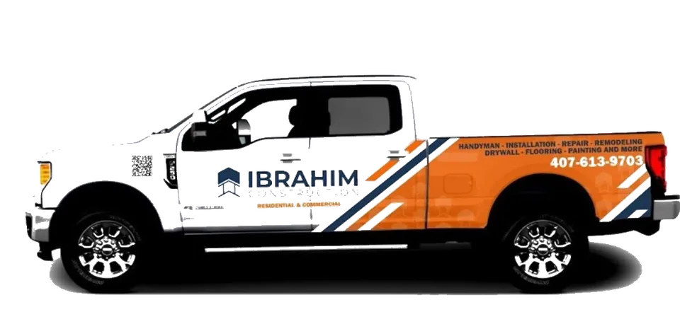 Camión de Ibrahim Construction - servicio de remodelación en Orlando y Kissimmee